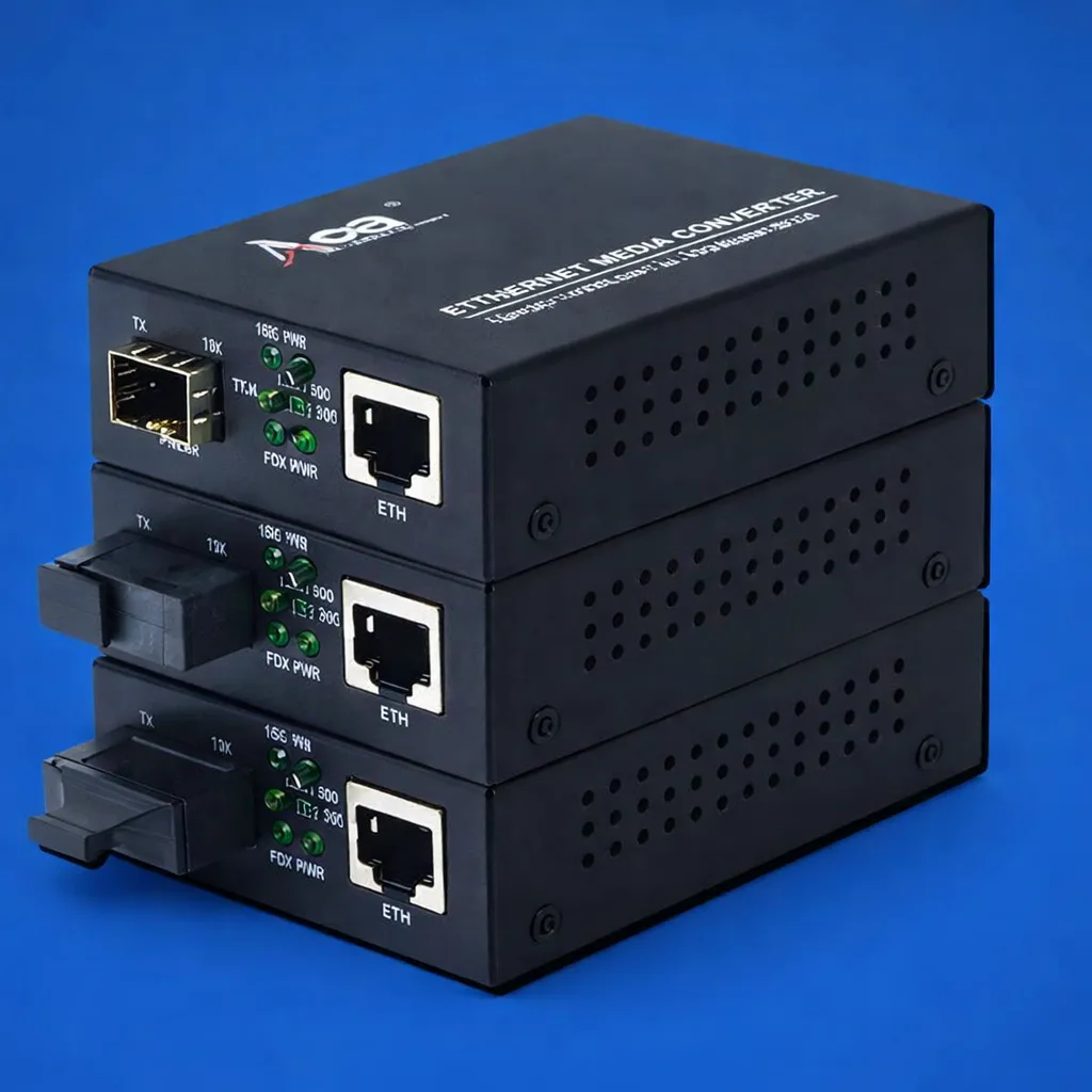 Convertisseur média Gigabit PoE AOA AOM-2100DP-SFP