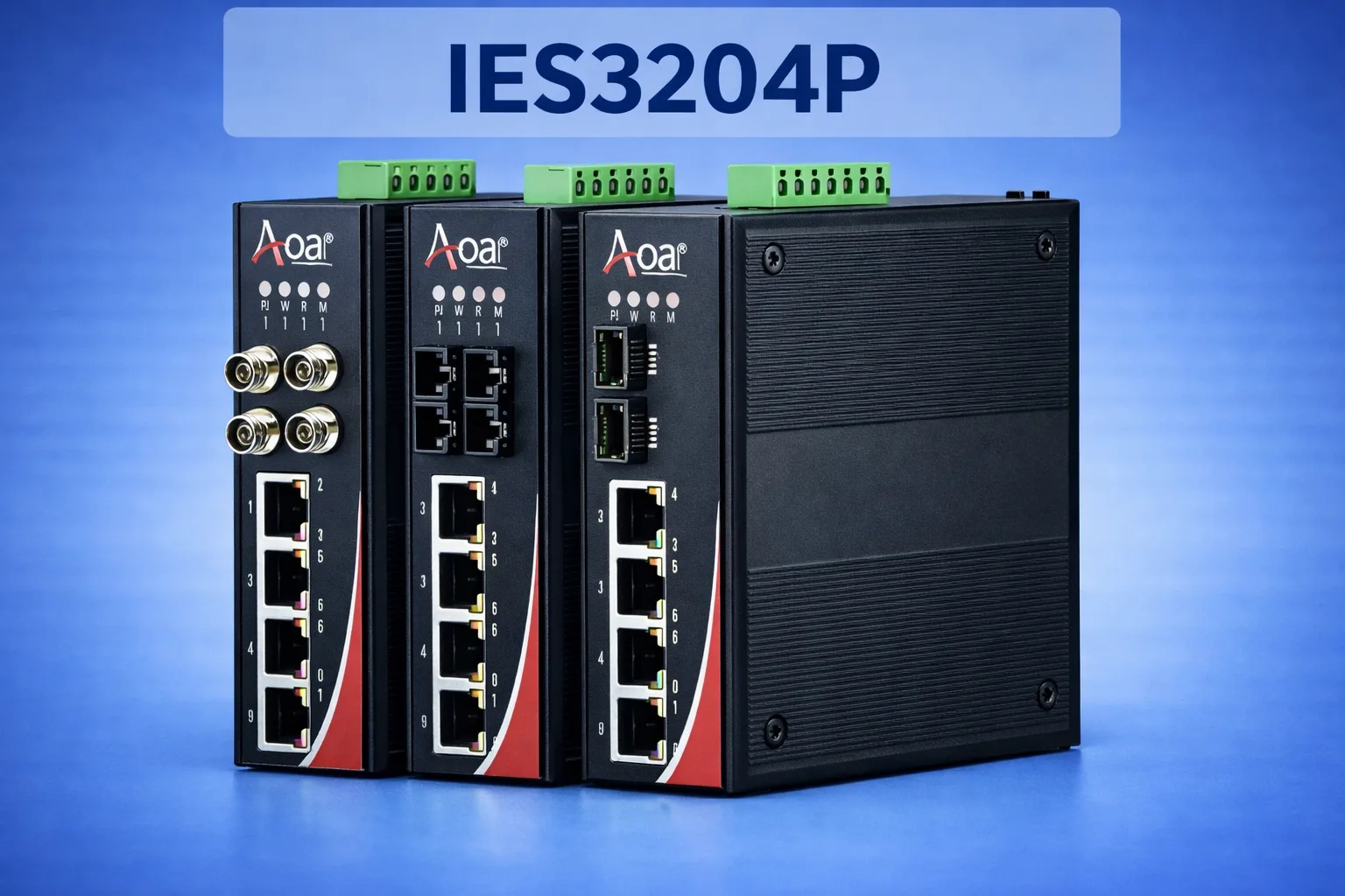 Switch industriel PoE Gigabit AOA IES3204P-SFP